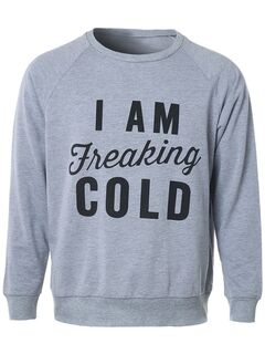 Raglan Sleeves Letter Printed Crew Neck Sweatshirt kahaki-xxl